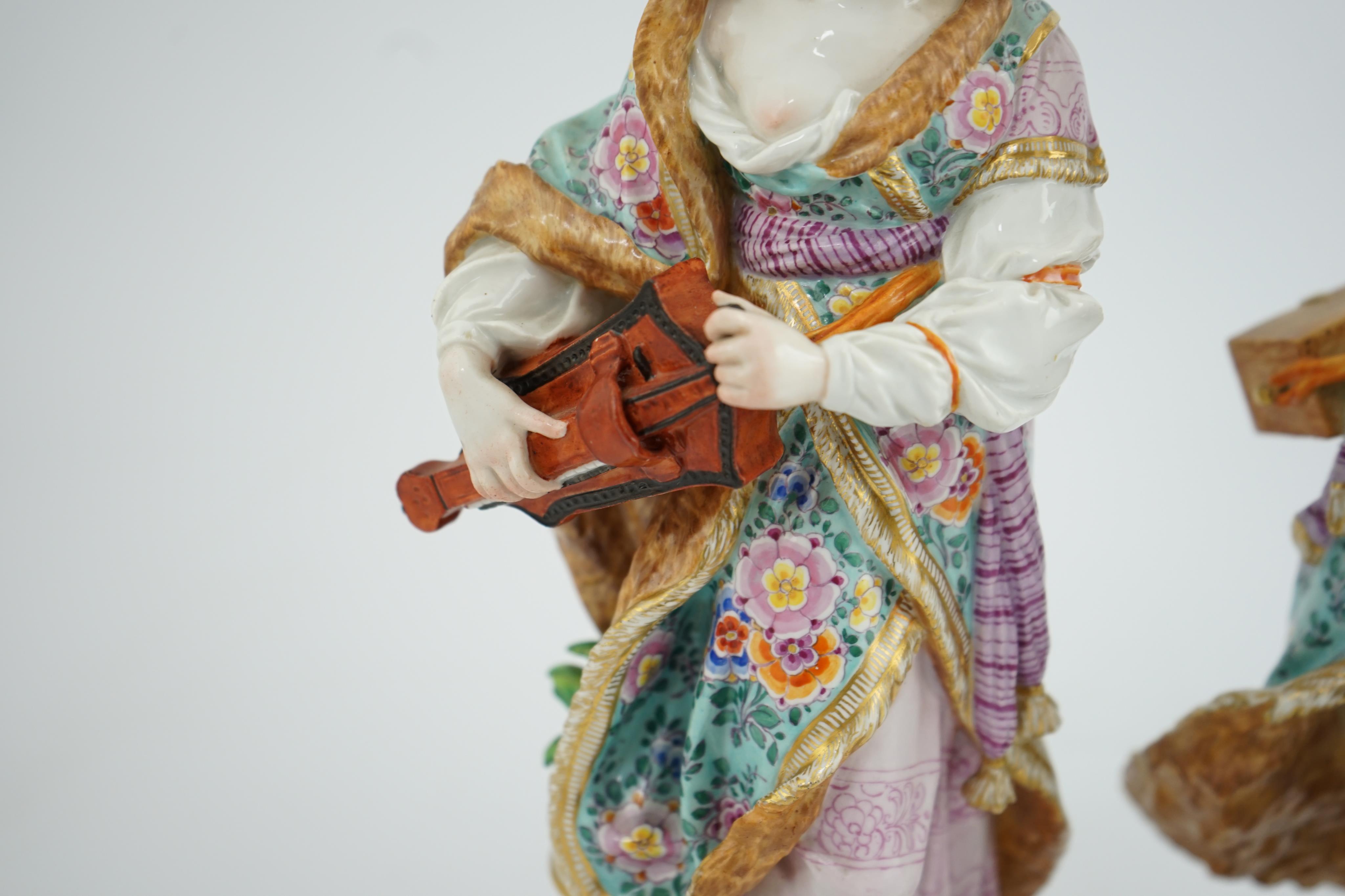 A pair of Meissen Malabar Musicians, 19th century